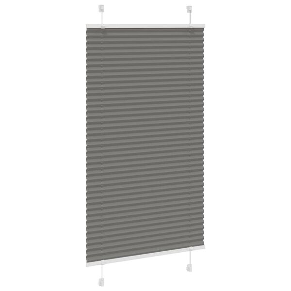 vidaXL Πλισέ περσίδα Ανθρακί 75x100 cm Πλάτος υφάσματος 74,4 cm