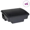 vidaXL Παγίδες ποντικιών 6 τεμάχια Μαύρο 23x19x9,5 εκ.