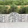 vidaXL Συρματοκιβώτια Τοξωτά 3 τεμ. 200x30x80/100 εκ. Γαλβαν. Ατσάλι