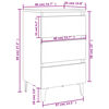 vidaXL Κομοδίνo Μαύρο 40 x 35 x 69 εκ. με Μεταλλικά Πόδια