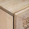 vidaXL Κομοδίνο με συρτάρι Μπεζ 40 x 33 x 46 εκ. Μασίφ ξύλο μάνγκο
