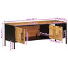 vidaXL Έπιπλο Τηλεόρασης 110x35x40 εκ. Ακατέργαστο Μασίφ Ξύλο Μάνγκο