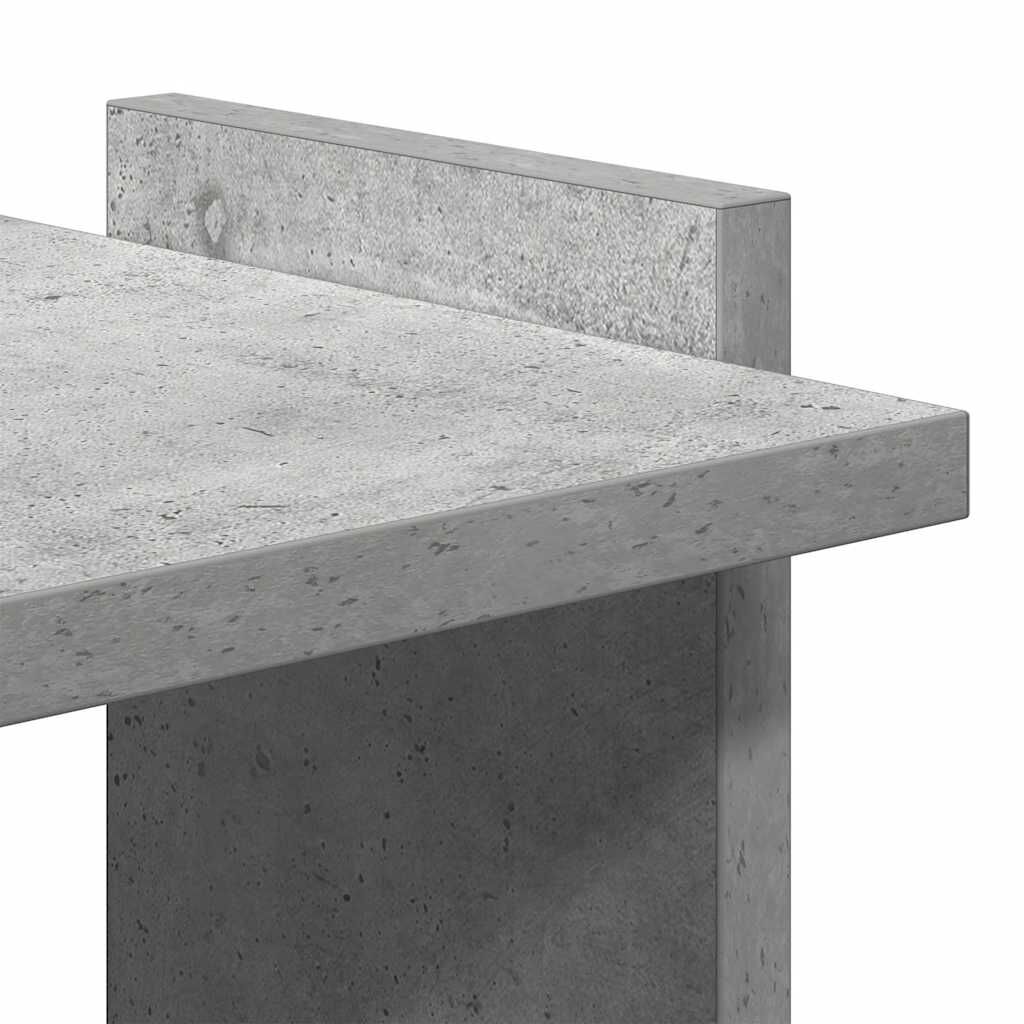 vidaXL Βιβλιοθήκη 3 επιπέδων Μπετόν Γκρι 60x30x120 cm Ξύλινη κατασκευή