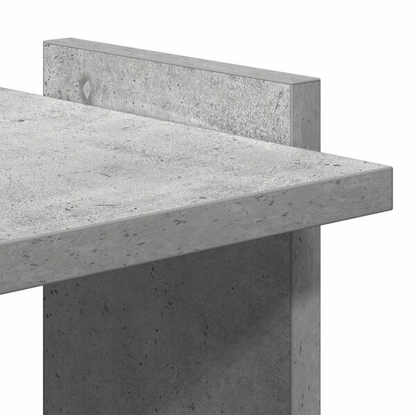 vidaXL Βιβλιοθήκη 3 επιπέδων Μπετόν Γκρι 60x30x120 cm Ξύλινη κατασκευή