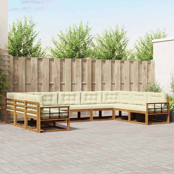 vidaXL &Sigma;&epsilon;&iota;&rho;ά &Kappa;&alpha;&nu;&alpha;&pi;έ &Epsilon;&xi;&omega;&tau;&epsilon;&rho;&iota;&kappa;&omicron;ύ &mu;&epsilon; &mu;&alpha;&xi;&iota;&lambda;ά&rho;&iota; 9 pcs &Phi;&upsilon;&sigma;&iota;&kappa;ό &kappa;&alpha;&iota; &Kappa;&rho;έ&mu;&alpha;