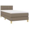 vidaXL &Kappa;&rho;&epsilon;&beta;ά&tau;&iota; Boxspring &mu;&epsilon; &Sigma;&tau;&rho;ώ&mu;&alpha; Taupe 90x190 &epsilon;&kappa;.&Upsilon;&phi;&alpha;&sigma;&mu;ά&tau;&iota;&nu;&omicron;