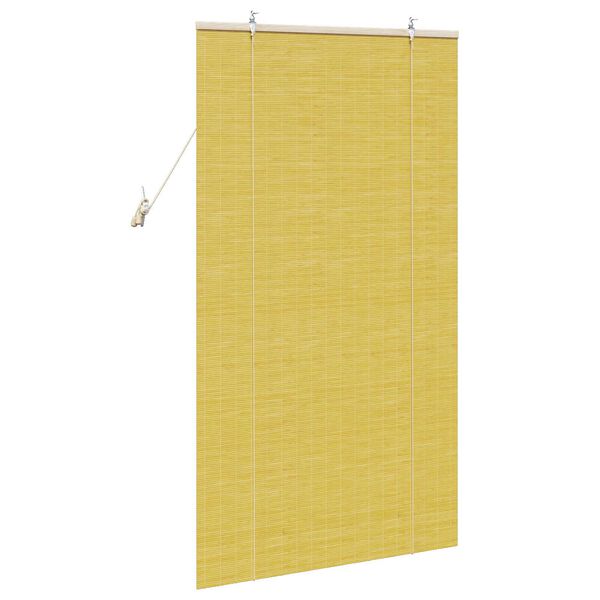 vidaXL Ρολά και Σκίες Παραθύρων Κίτρινο 80 x 160 cm Μπαμπού