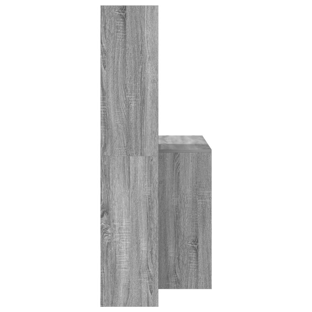vidaXL Γραφείο Γκρι sonoma 138.5 x 55 x 143 εκ Επεξεργασμένο ξύλο