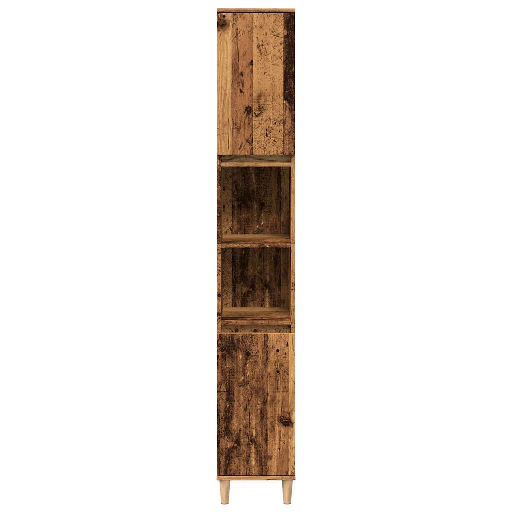 vidaXL Ντουλάπι μπάνιου Παλιό ξύλο 30x30x190 cm Κατασκευασμένο ξύλο