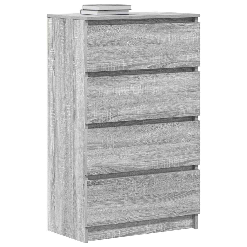 vidaXL Συρταριέρα Γκρι Sonoma 60x35x98,5 εκ. από Επεξεργασμένο Ξύλο