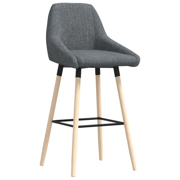 vidaXL Σκαμπό Μπαρ Σκούρο Γκρι Υφασμάτινο