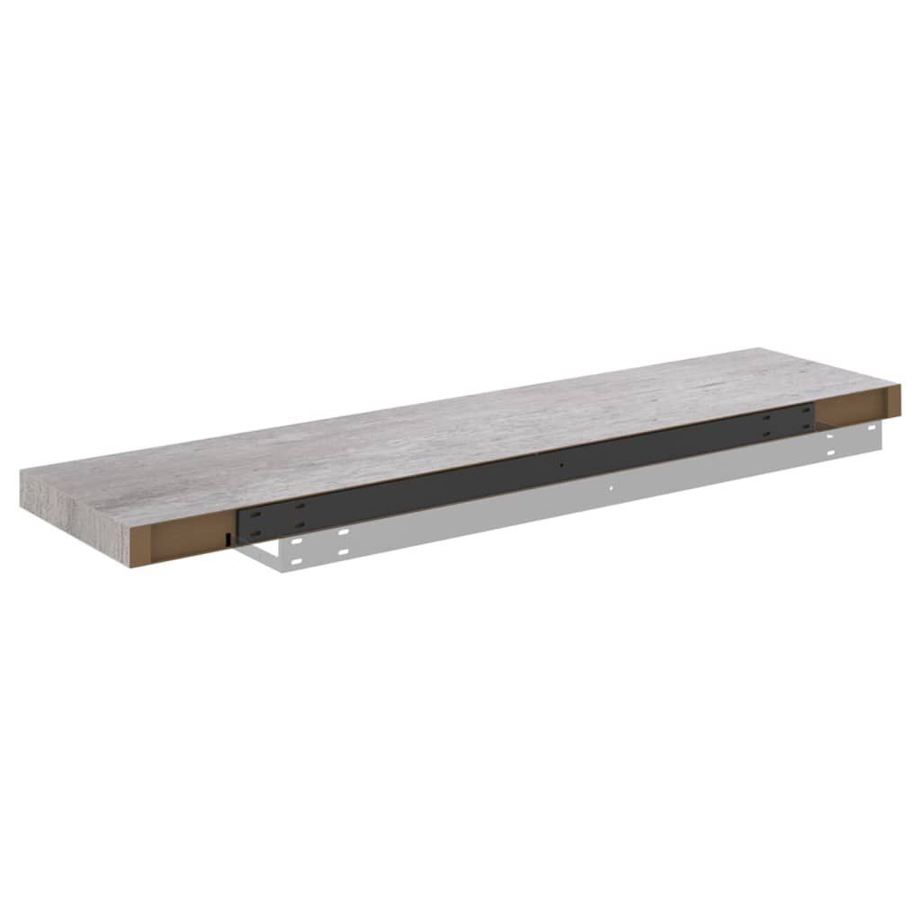 vidaXL Ράφι Τοίχου Γκρι Σκυροδέματος 90 x 23,5 x 3,8 εκ. από MDF