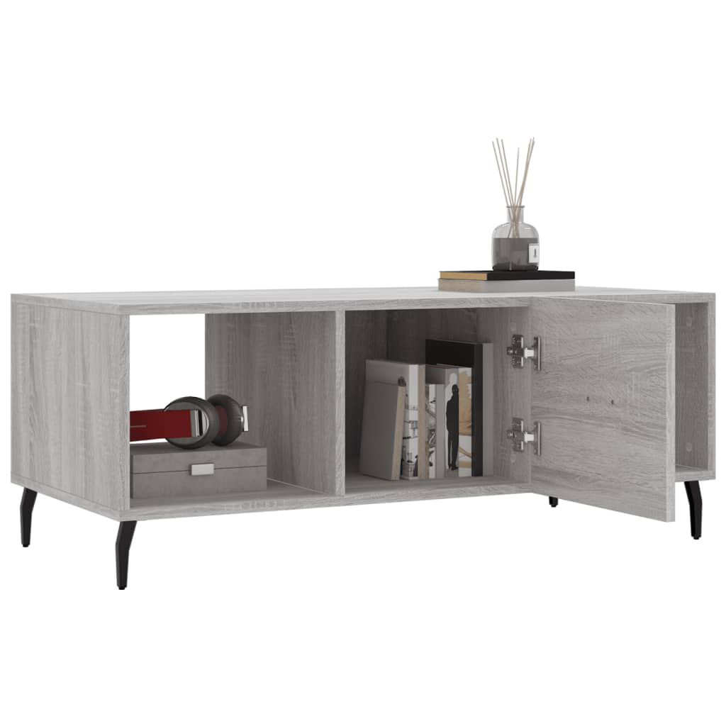 vidaXL Τραπεζάκι Σαλονιού Γκρι Sonoma 102x50x40 εκ. Επεξεργασμένο Ξύλο