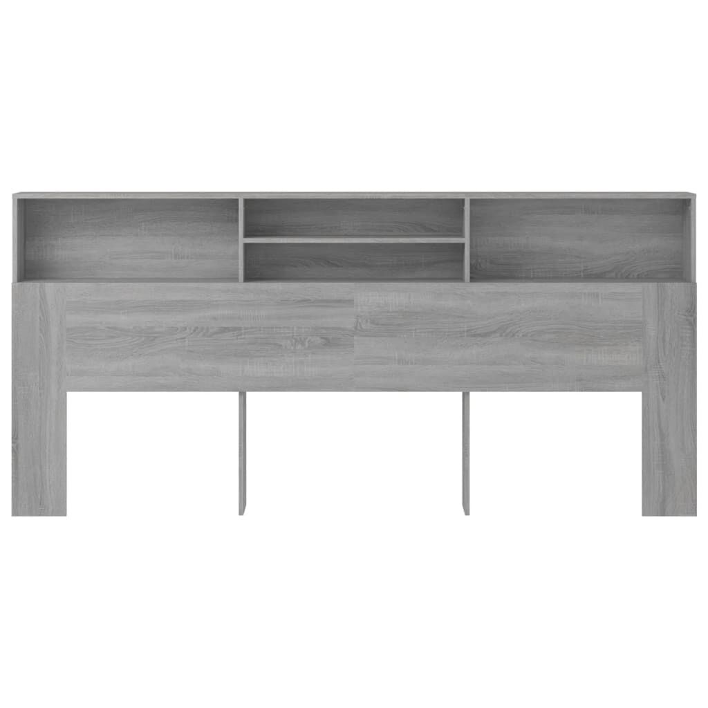 vidaXL Κεφαλάρι Με Αποθηκευτικό Χώρο Γκρι Sonoma 220x19x103,5 εκ.