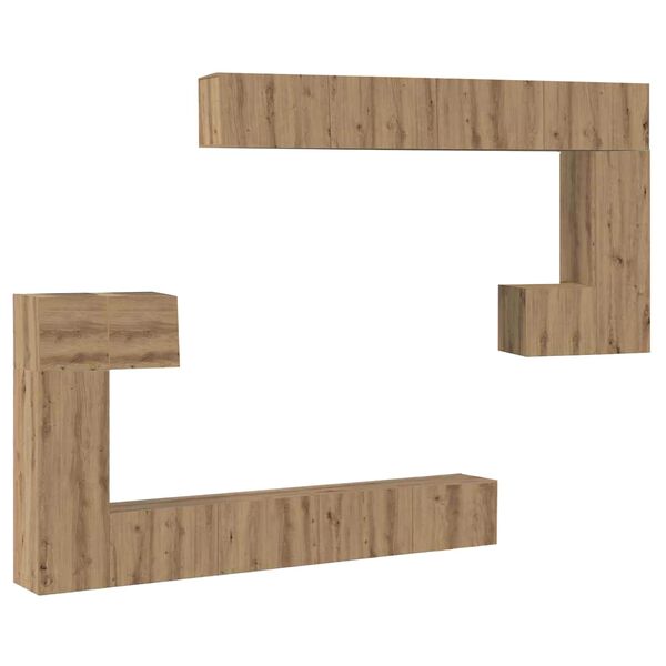vidaXL Μονάδες TV Επιτοίχιο 4 pcs Artisan Oak Επεξεργασμένο ξύλο
