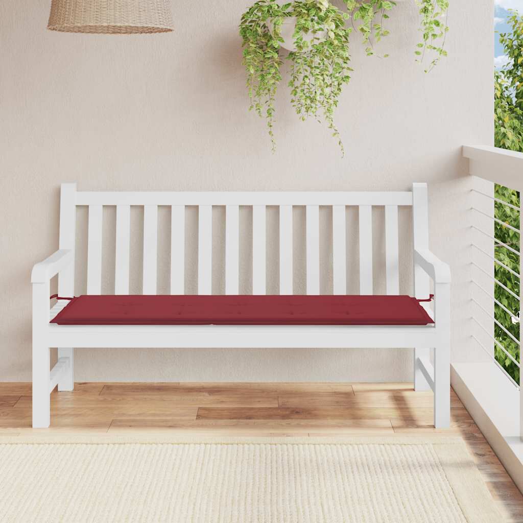 vidaXL Μαξιλάρι Πάγκου Κήπου Μπορντό 150x50x4 εκ. Ύφασμα Oxford