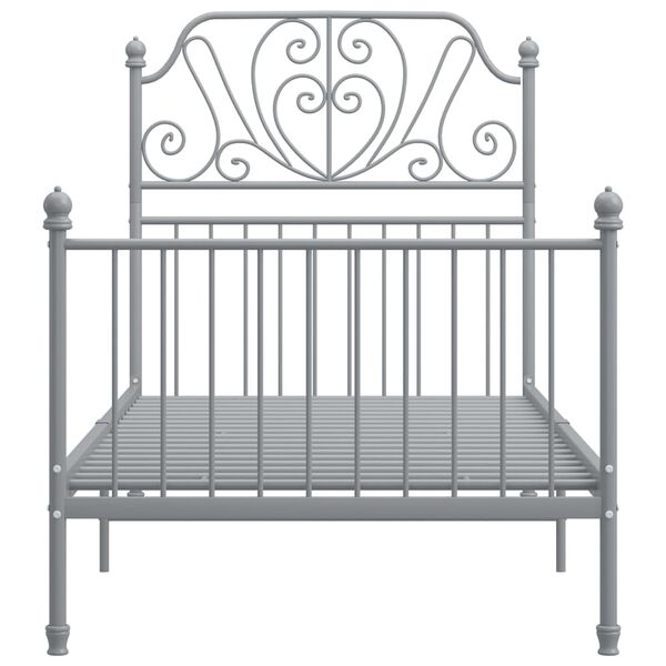 vidaXL &Pi;&lambda;&alpha;ί&sigma;&iota;&omicron; &Kappa;&rho;&epsilon;&beta;&alpha;&tau;&iota;&omicron;ύ &Gamma;&kappa;&rho;&iota; 90 x 200 &epsilon;&kappa;. &Mu;έ&tau;&alpha;&lambda;&lambda;&omicron;