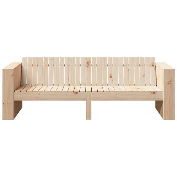 vidaXL Καναπές Κήπου Καφέ 185.5 x 60 x 62 εκ. Μασίφ ξύλο πεύκου