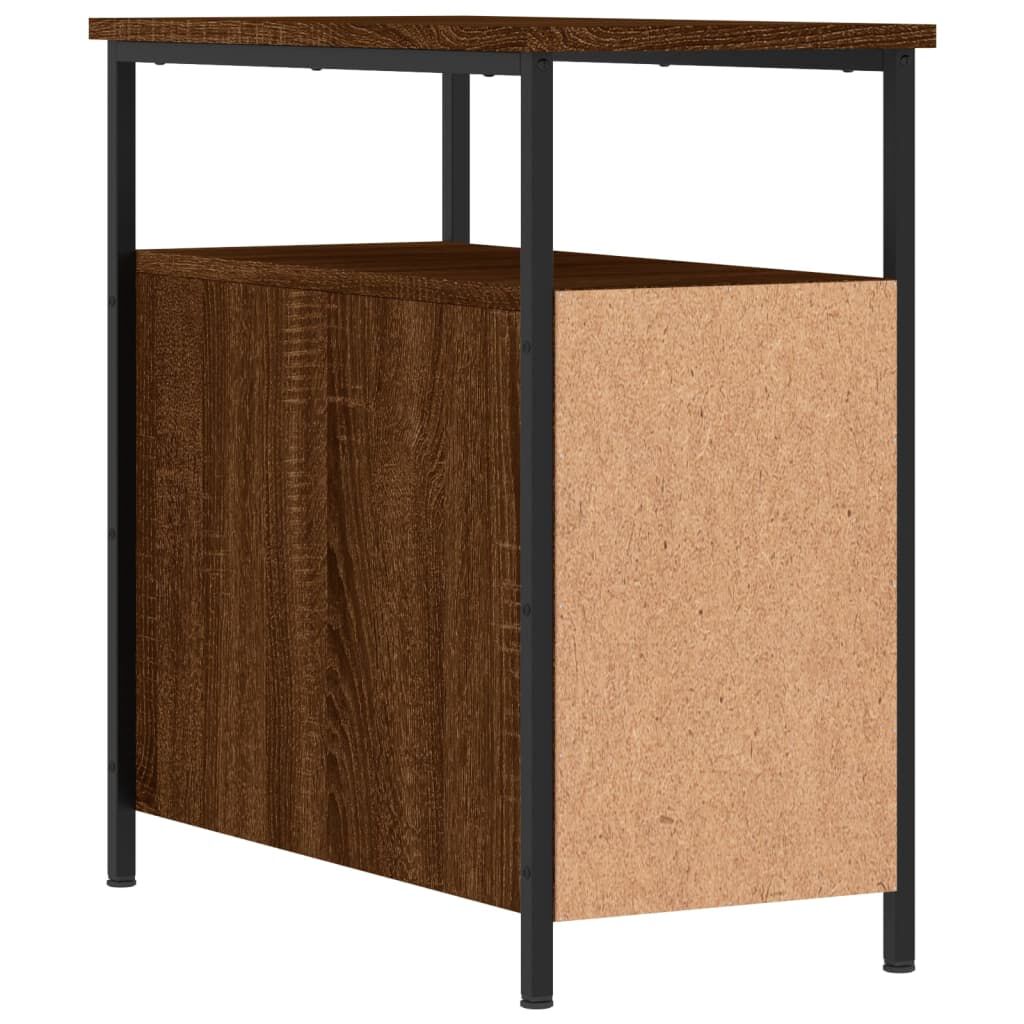 vidaXL Κομοδίνα 2 τεμ. Καφέ Δρυς 30 x 60 x 60 εκ. από Επεξεργ. Ξύλο