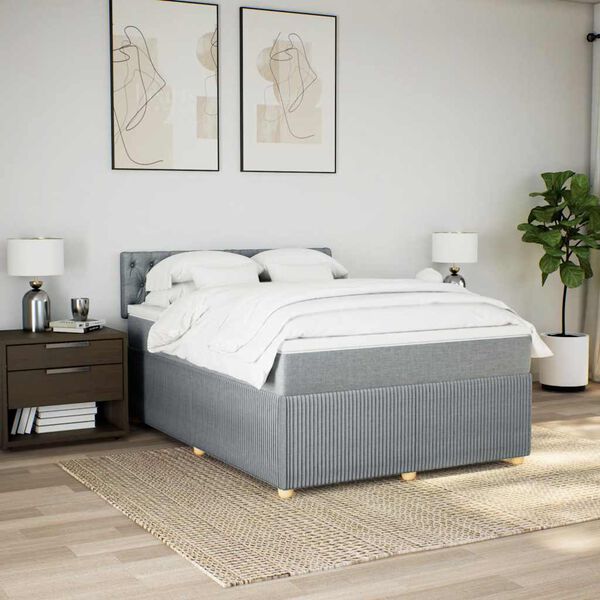 vidaXL &Kappa;&rho;&epsilon;&beta;ά&tau;&iota; Boxspring &mu;&epsilon; &Sigma;&tau;&rho;ώ&mu;&alpha; &Alpha;&nu;. &Pi;&rho;ά&sigma;&iota;&nu;&omicron; 160x200&epsilon;&kappa; &Upsilon;&phi;&alpha;&sigma;&mu;ά&tau;&iota;&nu;&omicron;