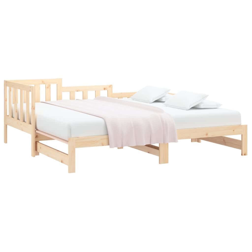 vidaXL Καναπές Κρεβάτι Συρόμενος 2x(90x190) εκ. Μασίφ Ξύλο Πεύκου