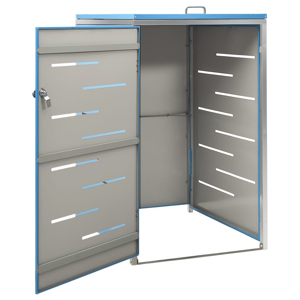 vidaXL Πλαίσιο για Κάδο Απορρ. με Ρόδες 69x77,5x112,5 εκ Αν. Ατσάλι