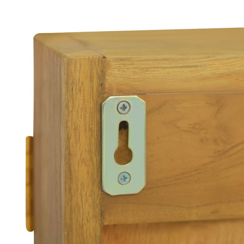 vidaXL Ντουλάπι Καθρέφτη 60 x 10 x 40 εκ. από Μασίφ Ξύλο Teak