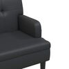 vidaXL Πάγκος με Πλάτη Μαύρο 112x65,5x75 εκ. από Συνθετικό Δέρμα