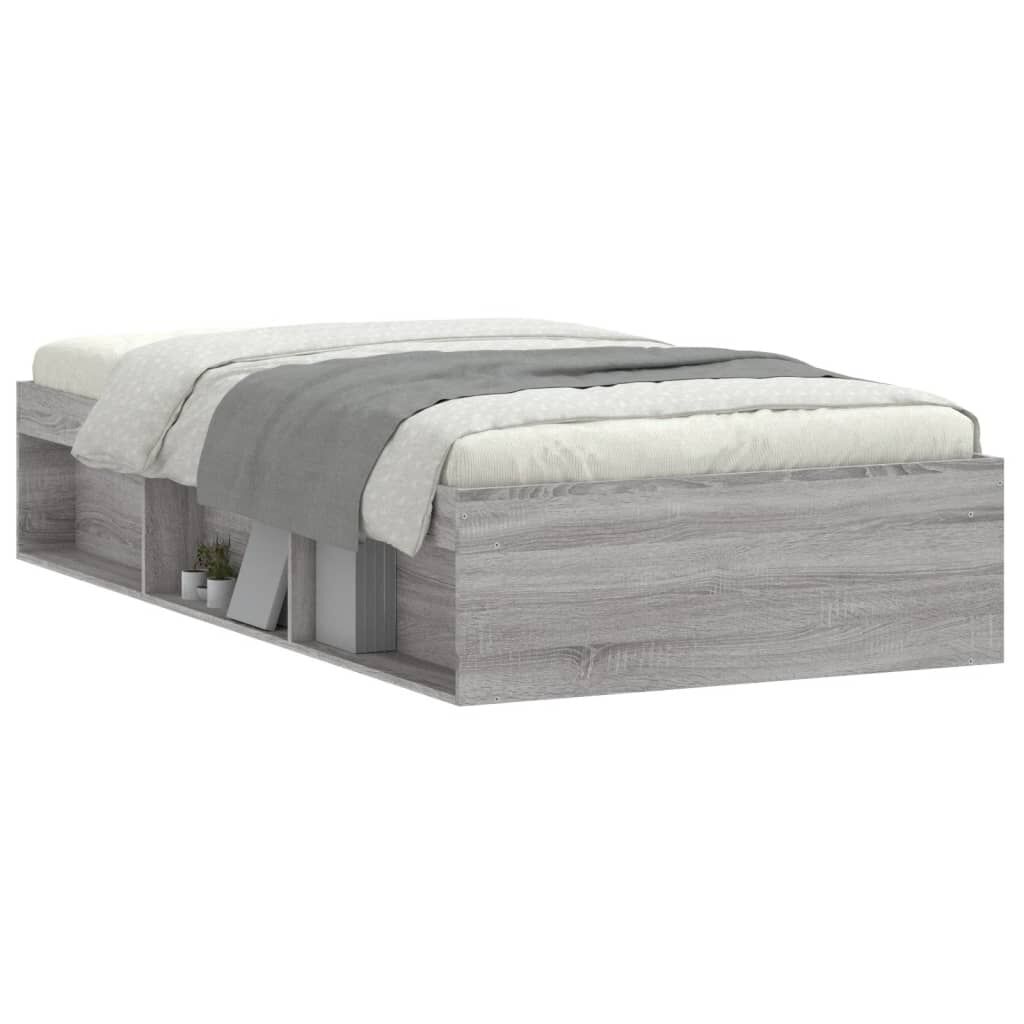 vidaXL Πλαίσιο Κρεβατιού Γκρι Sonoma 100x200 εκ.