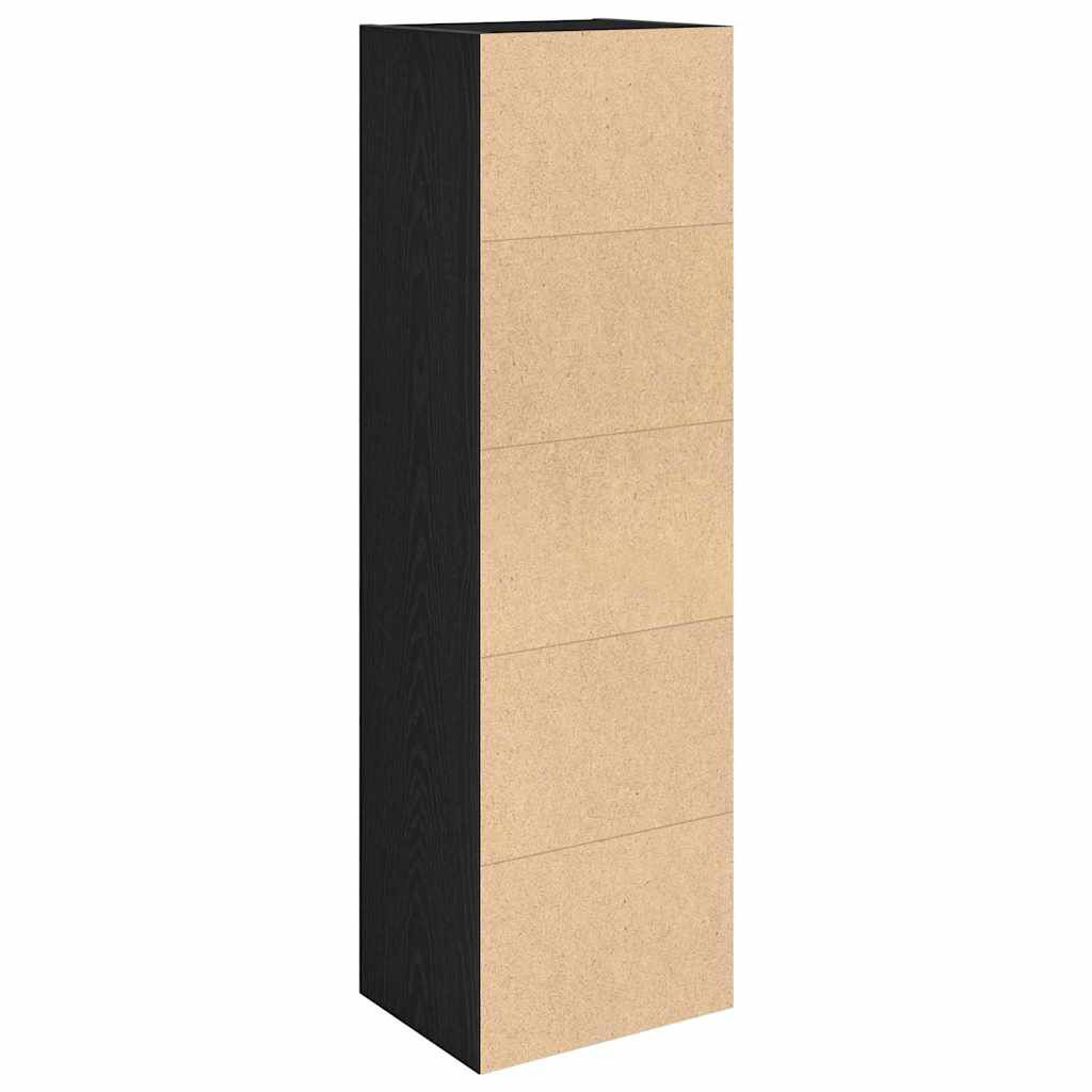 vidaXL Βιβλιοθήκη Μαύρη Δρυς 31x24x102 εκ. Κατασκευασμένο ξύλο