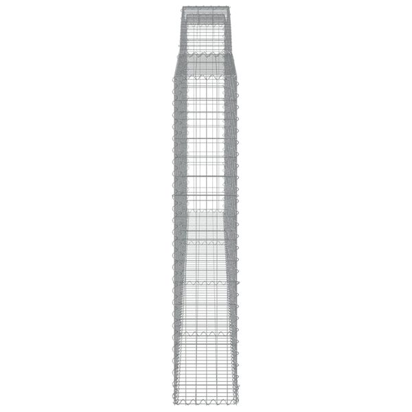 vidaXL Συρματοκιβώτια Τοξωτά 8 τεμ. 400x30x160/180 εκ. Γαλβαν. Ατσάλι