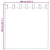 vidaXL &Kappa;&omicron;&upsilon;&rho;&tau;ί&nu;&epsilon;&sigmaf; Voile &mu;&epsilon; &beta;&rho;ό&chi;&omicron;&upsilon;&sigmaf; 2 &tau;&epsilon;&mu;ά&chi;&iota;&alpha; &Lambda;&epsilon;&upsilon;&kappa;ό 140x140 cm