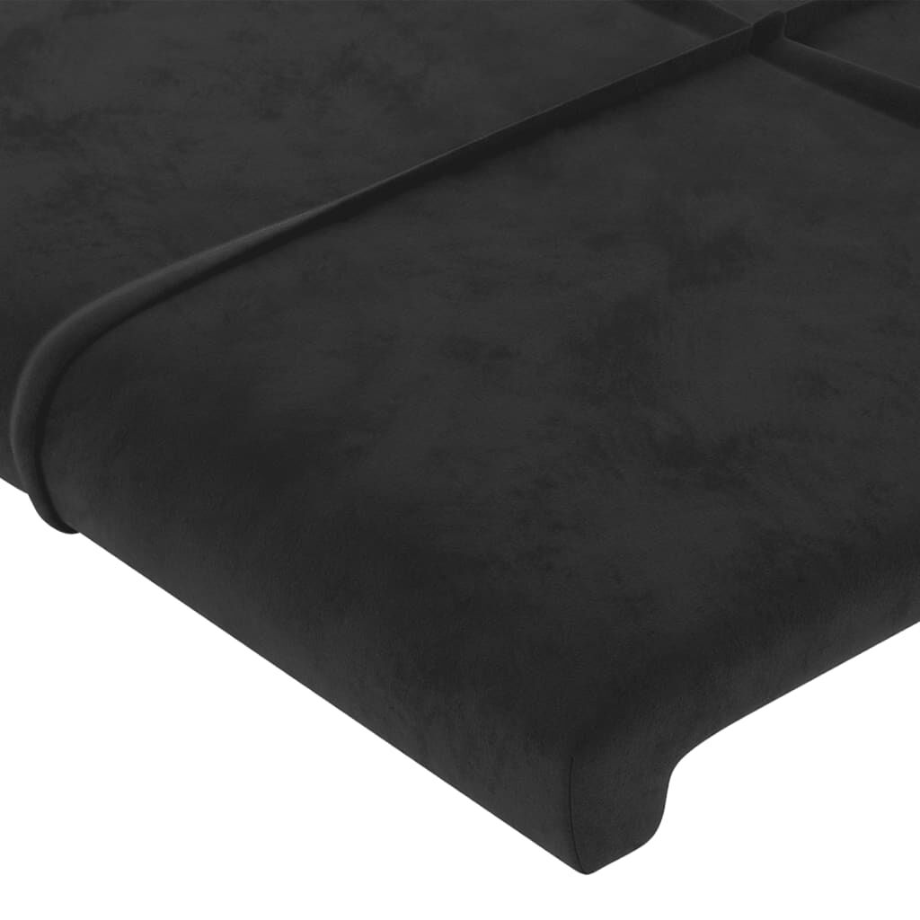 vidaXL Κεφαλάρι με Πτερύγια Μαύρο 147x16x118/128 εκ. Βελούδινο