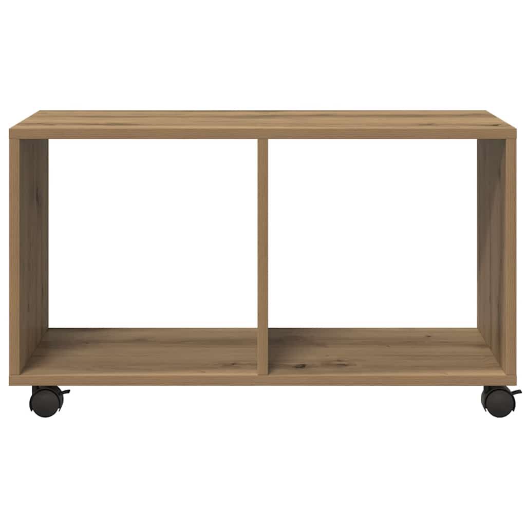 vidaXL Ντουλάπι Τροχήλατο Αρτισιανή Δρυς 72x33x42,5 εκ. Επεξ. Ξύλο