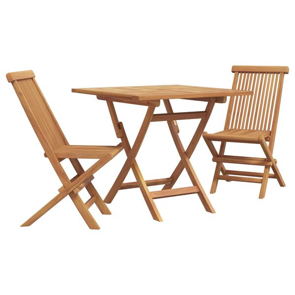 vidaXL Σετ Τραπεζαρίας Κήπου 2 pcs Καφέ Μασίφ ξύλο teak