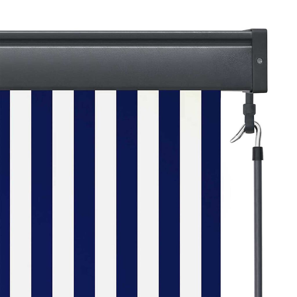 vidaXL Εξωτερικό ρολό Ριγέ Μπλε και λευκό 180 x 250 cm ύφασμα