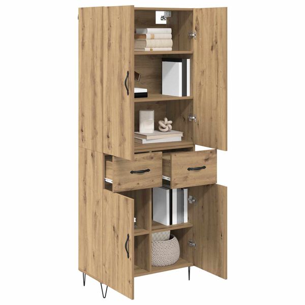 vidaXL Highboard 2 pcs Artisan Oak &Mu;&eta;&chi;&alpha;&nu;&iota;&kappa;ή &xi;&upsilon;&lambda;&epsilon;ί&alpha; &kappa;&alpha;&iota; &gamma;&upsilon;&alpha;&lambda;ί