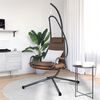 vidaXL Κρεμαστή καρέκλα αυγό Καφέ 94 x 107 x 196.5 εκ. Ατσάλι