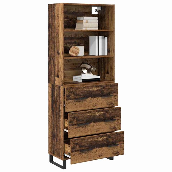 vidaXL Highboard &Pi;&alpha;&lambda;&iota;ό &xi;ύ&lambda;&omicron; 69,5 x 34 x 180 &epsilon;&kappa;. &Epsilon;&pi;&epsilon;&xi;&epsilon;&rho;&gamma;&alpha;&sigma;&mu;έ&nu;&omicron; &xi;ύ&lambda;&omicron;