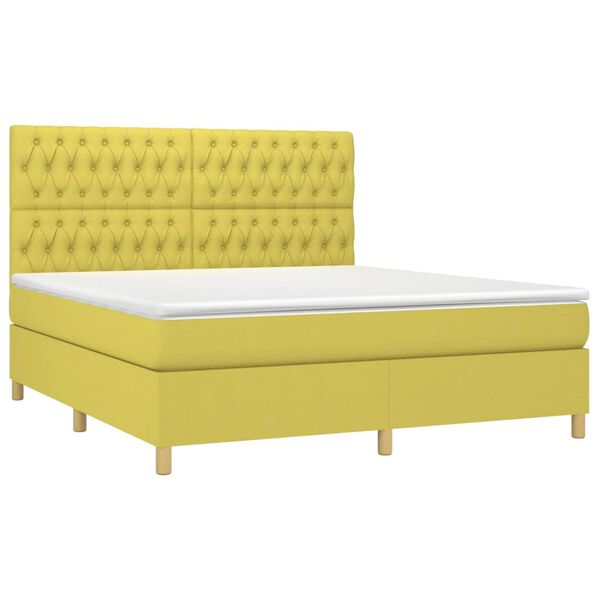 vidaXL &Kappa;&rho;&epsilon;&beta;ά&tau;&iota; Boxspring &mu;&epsilon; &Sigma;&tau;&rho;ώ&mu;&alpha; & LED &Pi;&rho;ά&sigma;&iota;&nu;&omicron; 180x200 &epsilon;&kappa; &Upsilon;&phi;&alpha;&sigma;&mu;ά&tau;&iota;&nu;&omicron;