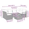 vidaXL Σετ Καναπέ Κήπου 7 pcs Μαύρο και Κρέμα 55 x 55 x 37 εκ