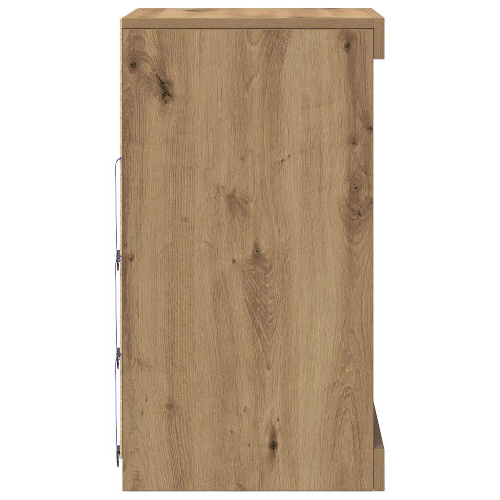 vidaXL Μπουφές με LED Φωτισμό Artisan Oak 41x37x67 εκ.
