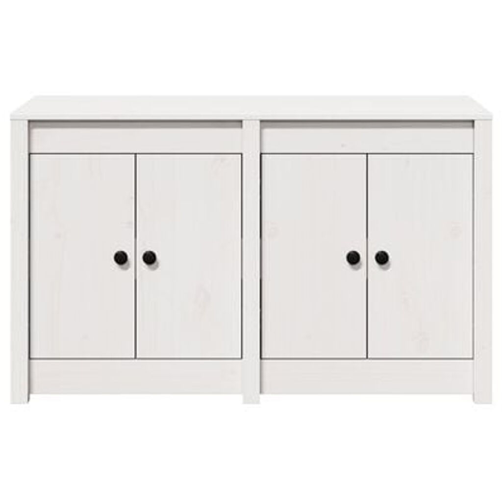 vidaXL Ντουλάπι Εξωτερικής Κουζίνας Λευκό 106x55x64 εκ. Μασίφ Ξύλο Πεύκου