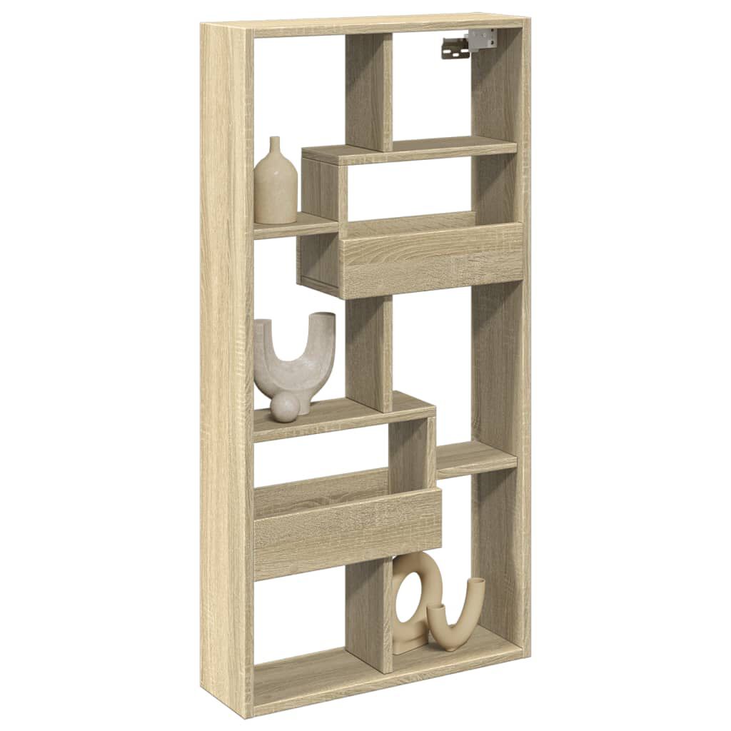 vidaXL Ντουλάπι Τοίχου Sonoma Δρυς 50x15x100 εκ. Επεξεργασμένο Ξύλο
