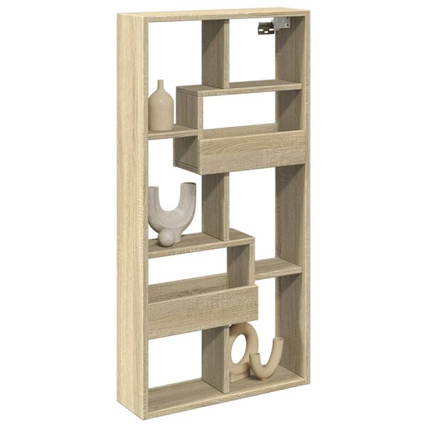 vidaXL Ντουλάπι Τοίχου Sonoma Δρυς 50x15x100 εκ. Επεξεργασμένο Ξύλο