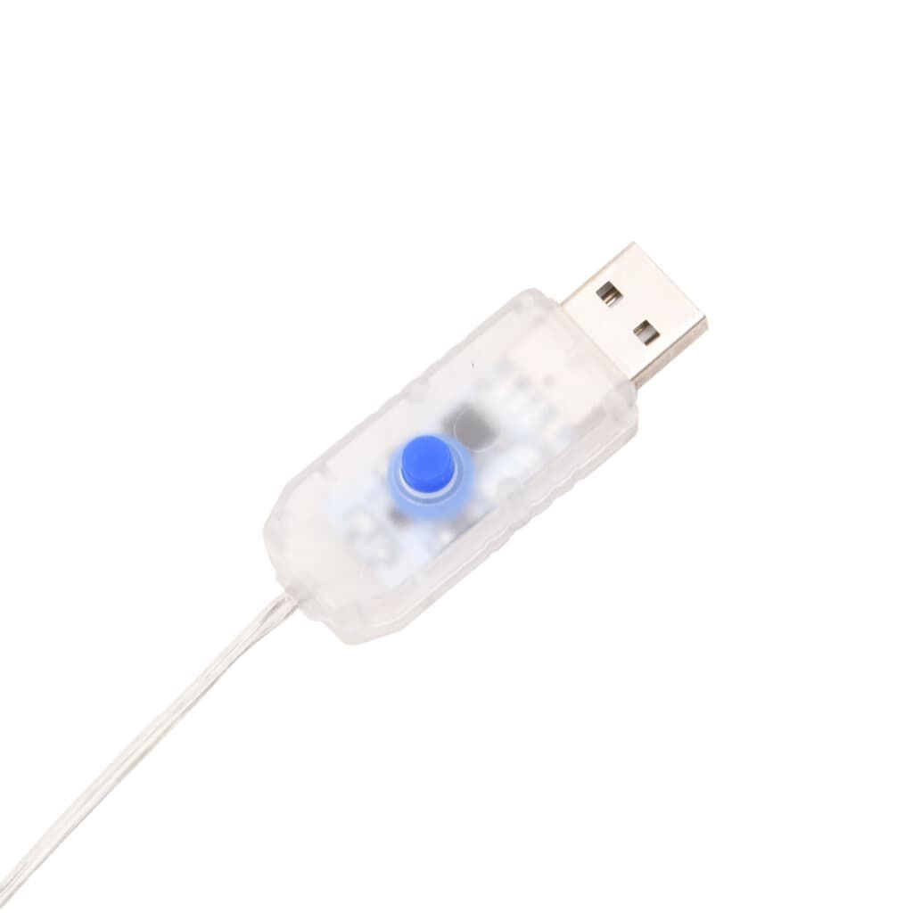 vidaXL Φωτάκια Σταλακτίτες Χριστ. 200LED Ψυχρό Λευκό 20μ. Ακρυλικό PVC