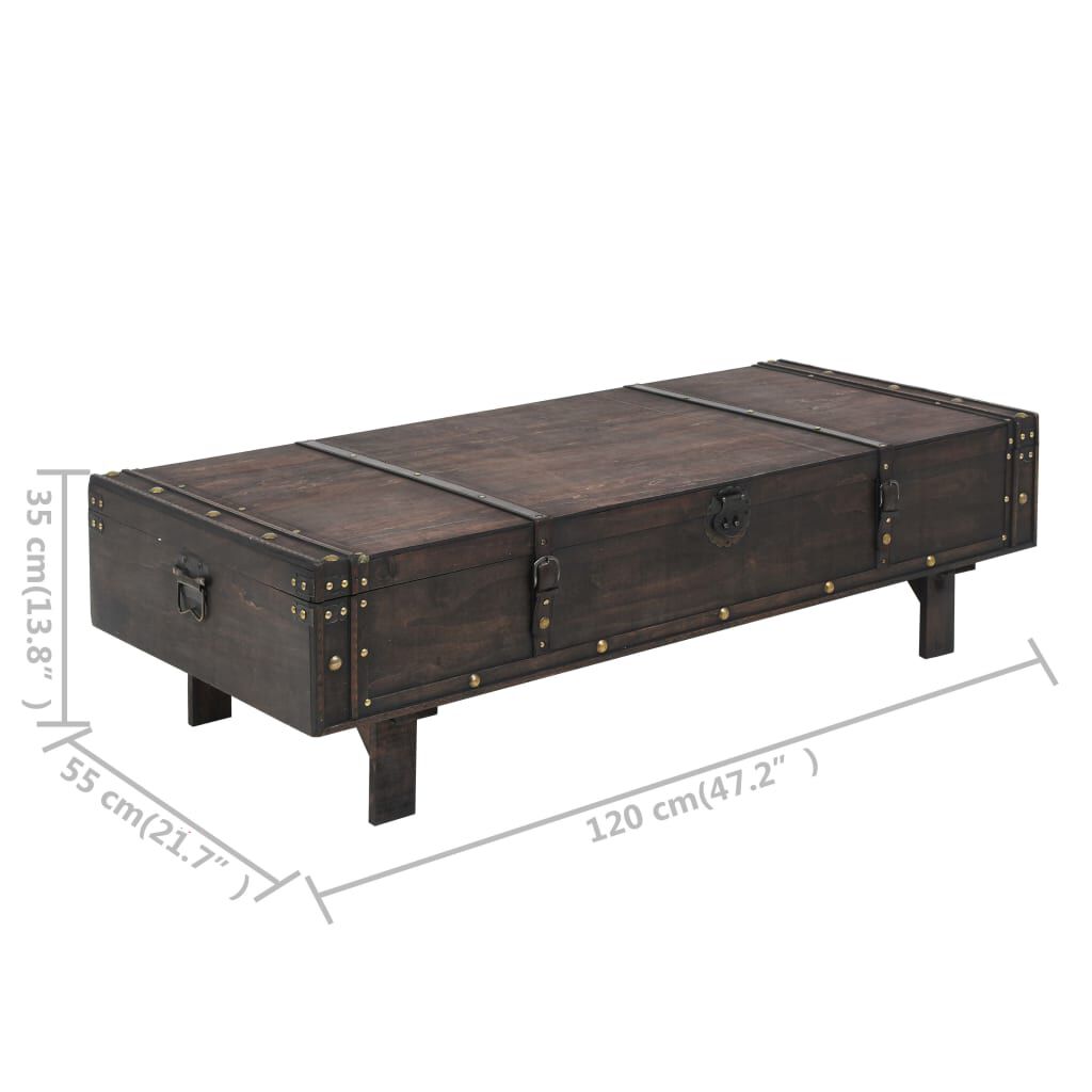 vidaXL Τραπεζάκι Σαλονιού σε Vintage Στιλ 120x55x35 εκ. Κόντρα πλακέ