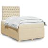 vidaXL &Kappa;&rho;&epsilon;&beta;ά&tau;&iota; Boxspring &mu;&epsilon; &Sigma;&tau;&rho;ώ&mu;&alpha; &Kappa;&rho;&epsilon;&mu; 120x200 &epsilon;&kappa;. &Upsilon;&phi;&alpha;&sigma;&mu;ά&tau;&iota;&nu;&omicron;