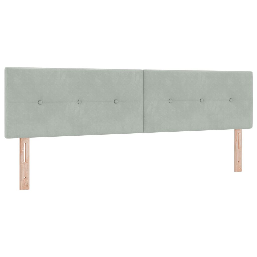 Κρεβάτι Box Spring με Στρώμα vidaXL Γκρι Ανοιχτό Σούπερ Κάτω από Βελούδο