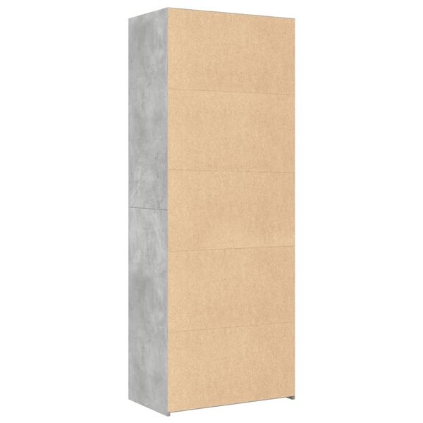 vidaXL Ντουλάπι Γκρι Σκυροδέματος 70x41x185 εκ. Επεξεργασμένο Ξύλο